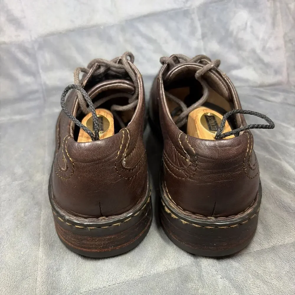 Men's Born Nathaniel Casual Lace Up Oxfords Shoes Size 12 US/46 EU Brown Leather